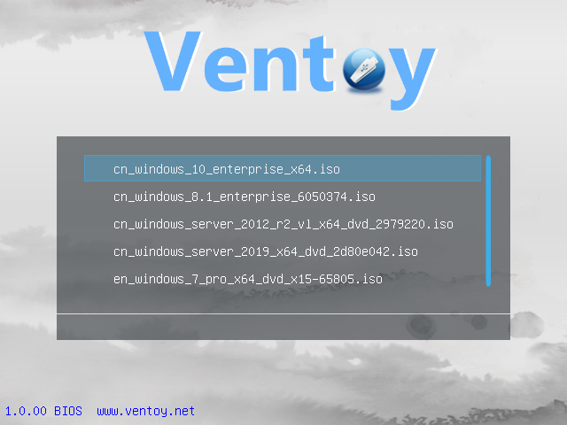 多系统启动U盘解决方案 Ventoy v1.1.16